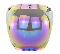 SPYMINNPOO Casco de Cara Abierta, Visera Casco de Motocicleta Visera de Burbuja Escudo de Burbuja Cascos de Motocicleta Accesorio para Bicicleta (arcoíris)