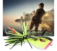 SPYMINNPOO Cebo Suave de Rana Cabeza de Serpiente Artificial con Anzuelo de Púas para Señuelo de Pesca con Postura de Natación Realista, Adecuado para Pesca en Agua Dulce y Mar (006#)