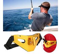 SPYMINNPOO Cinturón de Lucha de Pesca Ajustable de Aleación de Aluminio Duradero Soporte de Caña Acolchado con Cardán de Pie con Soporte de Cintura Adecuado para Pescadores de 39,4 a 55,1 Pulgadas