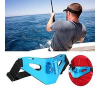 SPYMINNPOO Cinturón de Lucha de Pesca Ajustable de Aleación de Aluminio Duradero Soporte de Caña Acolchado con Cardán de Pie con Soporte de Cintura Adecuado para Pescadores de 39,4 a 55,1 Pulgadas