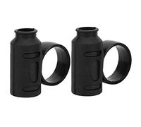 SPYMINNPOO Clamp/Holder de Controlador de Dedo para Baqueta, Herramienta Giratoria Antideslizante para Baterista con Anillo y Posición Fija del Pulgar para Enseñar a Principiantes, 2 Piezas de (BLACK)