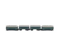 SPYMINNPOO Conjunto de Trenes de Juguete Retro a Escala 1:60, 4 Pcs Aleación de Juguetes para Niños, Trenes Modelo Alimentados por Fricción (Green)