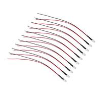 SPYMINNPOO Diodos de Luz LED Diodos Electrónicos Precableados de Larga Vida útil para Bricolaje 10 Piezas de Emisores de Luces de 5 a 12 V para Ingeniería Electrónica (luz verde)