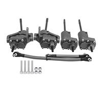 SPYMINNPOO Eje Portal Trasero Delantero RC con Carcasa de Aleación de Aluminio, Mayor Distancia Al Suelo, para el Automóvil Axial SCX10 II 90046 90047 RC (Color Ti)