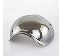 SPYMINNPOO Escudo de Burbuja para Casco, Casco de Cara Abierta, Visera de Burbuja, Accesorios para Cascos de Motocicleta (Plata)