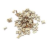 SPYMINNPOO Hoja de Madera con Forma de Letra para Bricolaje, Juguete Educativo para 26 Letras en Inglés, 200 Piezas de Astillas de Madera para Proyectos de Arte Infantiles, para la Comunicación