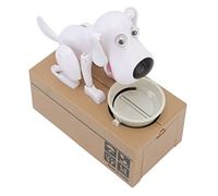SPYMINNPOO Hucha de Cachorro de Dibujos Animados, Perro Lindo, Caja de Monedas para Niños Pequeños, Ahorro de Dinero, Hucha Portátil, para Niños (Perro Blanco)