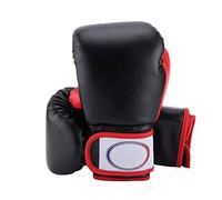 SPYMINNPOO Juego de 2 de Boxeo para Niños, de Entrenamiento y Sparring de Piel Sintética para Niños y Niñas, Aprox. 22 Cm de Largo con Cierre de Gancho Bucle para Saco de Boxeo o Sparring (Black)