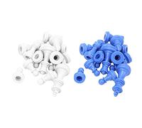 SPYMINNPOO Juego de Ajedrez de Plástico Estándar de 32 Piezas, Acabado en y Blanco, Larga Vida útil, King de 49 Mm, Juego de Ajedrez para Pensamiento Lógico, Resolución de Problemas, Conciencia