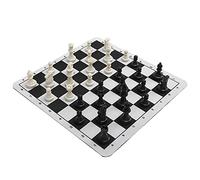 SPYMINNPOO Juego de Ajedrez Magnético de Viaje, Juego de Mesa de Ajedrez Plegable Portátil con Piezas de Doradas y Plateadas, 2 Reinas Adicionales, Bolsa de Almacenamiento para
