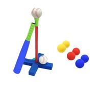 SPYMINNPOO Juego de Béisbol para Niños, Juguete de Bate de Béisbol de Espuma, Entrenamiento de Pelota en T Suave para Jugar Al Aire con Amigos