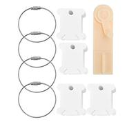 SPYMINNPOO Juego de Bobinas de Hilo de Plástico, Herramienta de Gestión de Hilo Duradera para Entusiastas del Punto de Cruz, 100 Piezas, Color Blanco