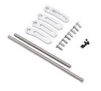 SPYMINNPOO Juego de Parachoques Delantero y Trasero, Cabrestante Modular y Soporte de Luz, Actualización de Escala Ajustable para Camión de Sendero 1/10 (Silver)