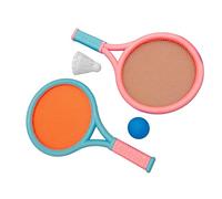 SPYMINNPOO Juego de Raqueta de Bádminton Duradera y Antideslizante para Niños, Raqueta de Tenis Ligera para Niños, 2 y 2 Pelotas (#1)