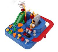 SPYMINNPOO Juguete de Vagones, Juguete de Aventura de Coche Eléctrico de Plástico para Niños Mayores de 3 Años, Experiencia Atractiva de Carreras de Rompecabezas y Desarrollo de Habilidades Motoras