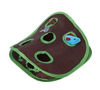 SPYMINNPOO Juguete para Gatos Ratón de Caza Emergente Interactivo con Bola de Campana para Varios Gatos, Material de Lona Duradero, Diseño de 9 Agujeros para Juegos de Búsqueda y Ocultación