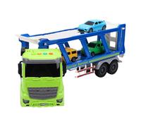 SPYMINNPOO Juguetes para Camiones de Automóviles, Juguete Transportador con 4 Autos de, Luz Musical, Vehículos de Juego de Dos Pisos, Juego de Semirremolque de Simulación para Niños y