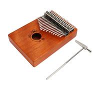 SPYMINNPOO Kalimba Piano de Pulgar de Caoba de 17 Teclas, Instrumento Portátil Fácil de Tocar con Patrón Floral para Principiantes y Niños