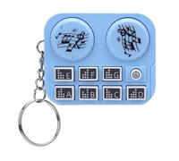 SPYMINNPOO Keychain de Controlador DJ, Mini Player Unique Disc Lights Playback Automático para el Entretenimiento Musical (Cielo Azul)