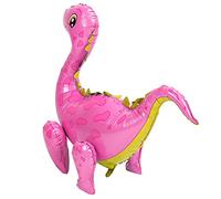 SPYMINNPOO Kit de Globos de Dinosaurio de Papel de Aluminio, Paquete de 5 Animales Inflables de 93cm, Lindos Animales para Fiesta de Cumpleaños, Diversión en la Piscina (PINK)