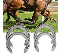 SPYMINNPOO Kit de Herradura, Herramienta para Montar a Caballo de Aleación de Aluminio Resistente para Uso en Terrenos Duros Antideslizantes, Juego de 4 Piezas Aplicable para Caballos con Más