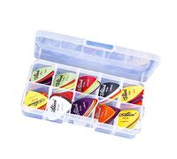 SPYMINNPOO Kit de Púas de Guitarra de 50 Piezas, Púa de Plástico ABS Profesional con Superficie Pulida Esmerilada para una Melodía Clara y Fuerte, Incluye Caja de Almacenamiento
