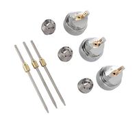 SPYMINNPOO Kit de Tapa de Aire con Boquilla de Fluido de Aguja, 3 Juegos para un Rendimiento Estable, Latón, Plástico, 1,4, 1,7, 2,0 Mm, Tamaño Configurado para Profesionales, Juego de Boquillas para