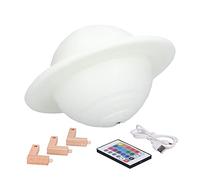 SPYMINNPOO Lámpara de Estrella 3D RGB de 16 Colores con Control Remoto, Luz Nocturna de Planeta Realista para Decoración de Habitación de Niños, Batería Recargable Incorporada, 5,9x5,9x3,9 Pulgadas