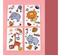 SPYMINNPOO Lindos Cuadernos de Dibujos Animados, 32 Páginas para Escribir Listas de Tareas para Niños, Encuadernación de Uñas Segura, Lindos Cuadernos para Niñas (Zoológico (precio único))
