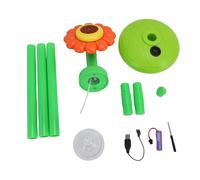 SPYMINNPOO Máquina de Burbujas, Girasol, Soplador Automático de Flores, Juguete de Burbujas, Batería Recargable, Inicio para Niños, Interior, Exterior, Boda, Fiesta de Cumpleaños (Orange)
