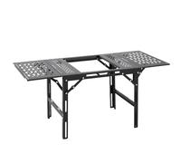 SPYMINNPOO Mesa de Camping, Mesa Plegable Portátil de Aleación de Aluminio con de Expansión de Liberación Rápida y Tableros de Extensión Laterales para Acampar en Picnic Al Aire