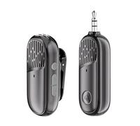 SPYMINNPOO Micrófono de Solapa Inalámbrico, 2.4G, Clips Magnéticos Desmontables, Transmisión de Largo Alcance de 30 M, con Función de Silencio con un Botón, Ideal para Clases