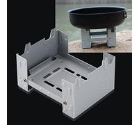 SPYMINNPOO Mini Estufa de Alcohol, 2 Piezas de 95 X 75 Mm Mini Estufa de Alcohol para Mochileros, Estufa de Espíritu Plegable para Acampar Militar Al Sportinggoods Juego De Comedor Al Aire Libre