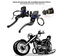 SPYMINNPOO Motorcycle CNC Brake Embrague, Diseño único, Duradera y Elegante, Ajuste de Rodillo Bomba de Freno Hidráulico, para Todas las Motocicletas con Diámetro de Manillar de 22 Mm (BLACK)