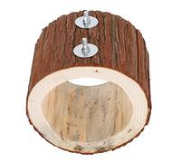 SPYMINNPOO Nido de Madera de Cedro No Tóxico Seguro para Escondite de Cueva de Pájaros, Juguete para Pájaros, Loros, Ardillas, Fácil Instalación en Jaula, Orificio para árbol de 12,5 X 14 X 15 Cm,