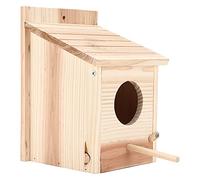 SPYMINNPOO Pajarera de Madera, Caja de Cría Duradera y Natural para Bricolaje Al Aire Libre, Espacio de Crecimiento Seguro y Cómodo para Pájaros, Cercas, árboles, Pilares
