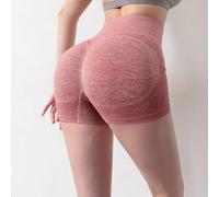 SPYMINNPOO Pantalones Cortos de Yoga para Levantamiento de Glúteos, Pantalones Cortos de Entrenamiento de Mujer Altamente Elásticos sin Costuras con Control de Barriga de Cintura Alta para (Rojo)