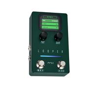 SPYMINNPOO Pedal de Looper de Guitarra, Pedal de Bucle Estéreo con Gestión de Datos USB de Pantalla y Desvanecimiento para Guitarra Eléctrica y bajo (Enchufe de la UE)