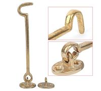 SPYMINNPOO Pestillos de Ventana de Latón Antiguo Gancho de Permanencia de Ventana de Seguridad de Soporte de Viento para Oficina en Casa Supermercado Fábrica con Tamaño de 17 X 3,1 Cm Color Bronce