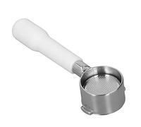 SPYMINNPOO Portafiltro sin Fondo de 2 Orejas de 51 Mm para ECO310, de Filtro de café Desmontable de Acero Inoxidable para Mejorar la Extracción, para Amantes del café (WHITE)