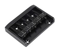 SPYMINNPOO Puente para bajo Eléctrico de 5 Cuerdas, Superficie Lisa, Difícil de Romper, Mano de Obra Delicada para Bajistas Profesionales, Metal Negro/plateado (BLACK)