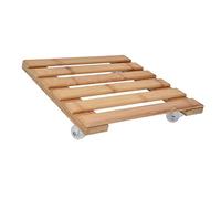 SPYMINNPOO Rodillo para Plantas Rueda Cuadrada Extraíble de 360 ° Peso de Carga de 20 Kg para Maceta 25x25 Cm Resistente a la Corrosión para Uso en Interiores y Exteriores Material Phyllostachys