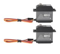 SPYMINNPOO Servo Digital RC de 40KG, Engranaje de Metal Resistente Al Agua de Alto Torque con Brazo Servo de 25T, para Coches RC 1/8 1/10 /12, Camiones, Robots y Barcos