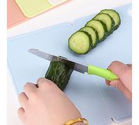 SPYMINNPOO Tabla de Cortar de Plástico Plegable, Tabla para Cortar Frutas Portátil para Picnic, Camping, Diseño de Agujero Colgante para Cocina, Uso Al Aire Libre (Gris Nórdico Azul 20x12,5x0,8cm)