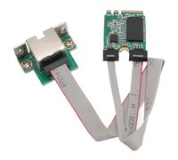 SPYMINNPOO Tarjeta de Red, M.2 E Tarjetas de Redes Bent Pin Gigabit Ethernet Puerto único RJ45 Servidor con Chip I210at para Computadora