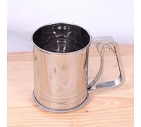 SPYMINNPOO Taza Tamiz de Harina Eficiente 24 Malla de Acero Inoxidable Prensa Manual Tamiz de Harina para Entusiastas de la Repostería Encimera de Cocina