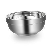 SPYMINNPOO Tazón Redondo de Metal de Doble Capa de Gran Capacidad para Estudiantes Tazón para Mezclar Uso en Cantina Casera de Metal Inodoro para Dormitorio, Apariencia Exquisita