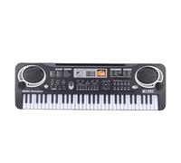 SPYMINNPOO Teclado de Piano de 61 Teclas, con Micrófono, 16 Tonos, 6 Canciones de Demostración, Función de Grabación de 10 Ritmos, para Niños Principiantes
