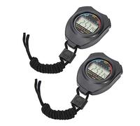 SPYMINNPOO Temporizador de Cronómetro Deportivo de 2 Piezas, Cronómetro de Mano LCD Digital Multifuncional para Carreras/Correr