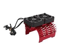 SPYMINNPOO Tirapratista de Motor de Motor Dual, 55 56 58 Mm Ventilador de Enfriamiento del Motor sin Escobillas de Alto Rendimiento para un Automóvil RC 1/5, 8.4V 16000 RPM (Rojo)